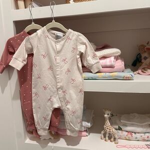 H&M Pink and White Kids Pajama Set